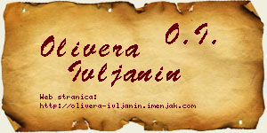 Olivera Ivljanin vizit kartica